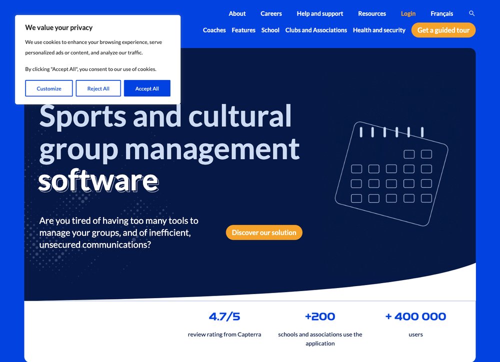 MonClubSportif sports team management software