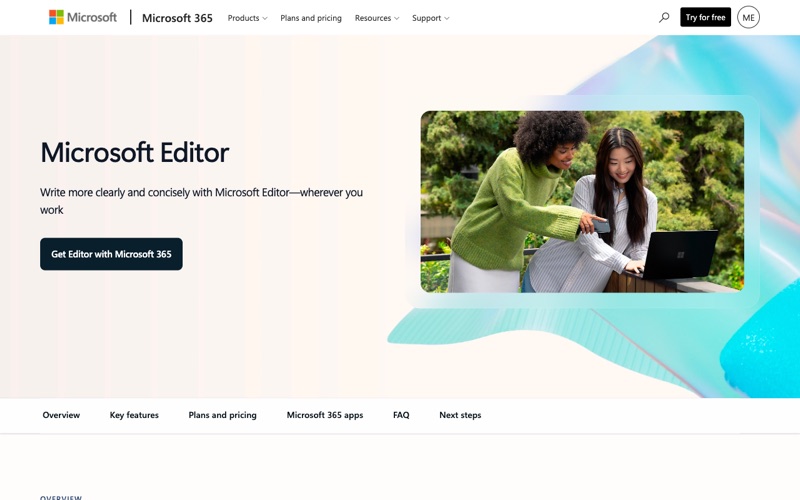 Microsoft Editor spell checker screenshot