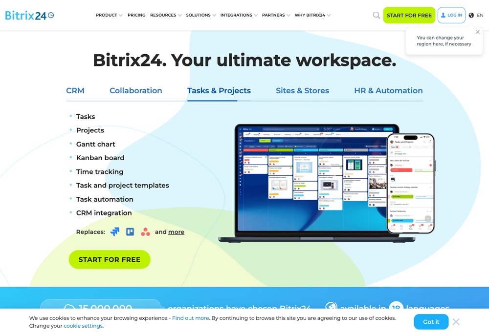 Bitrix24 collaboration and idea management suite