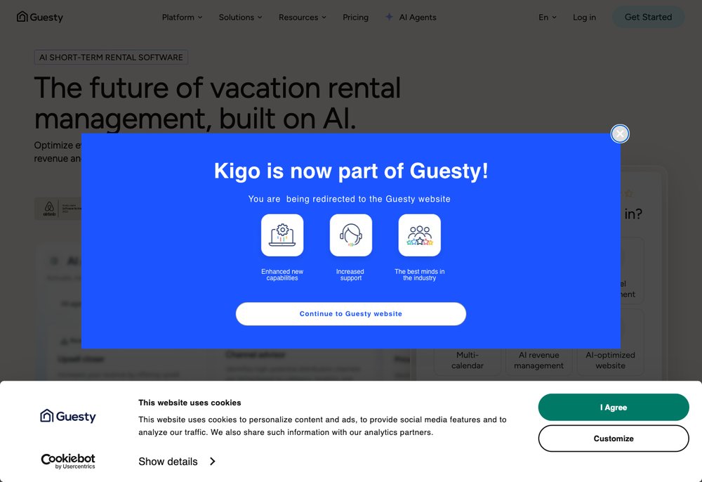 Guesty vacation rental and short-term rental management platform