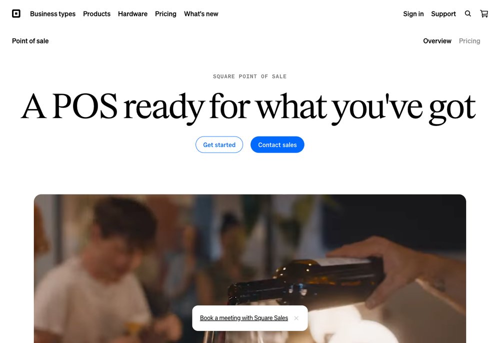 Square point-of-sale system for small businesses
