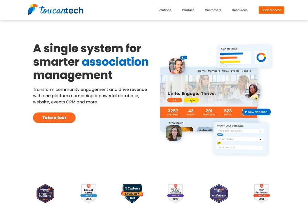 ToucanTech all-in-one community and alumni software