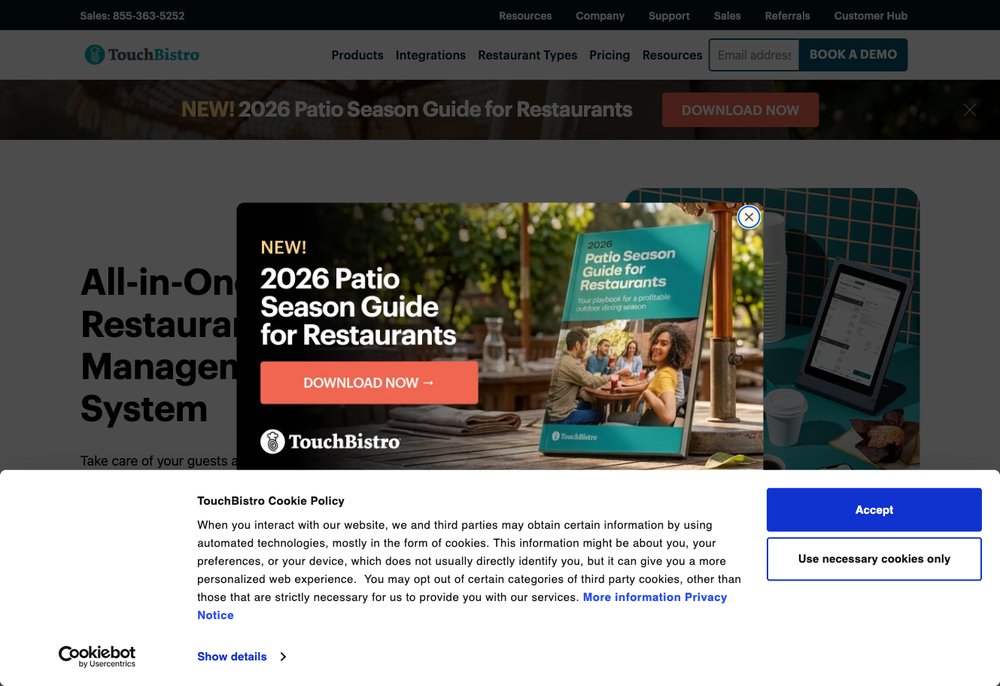 TouchBistro restaurant POS system