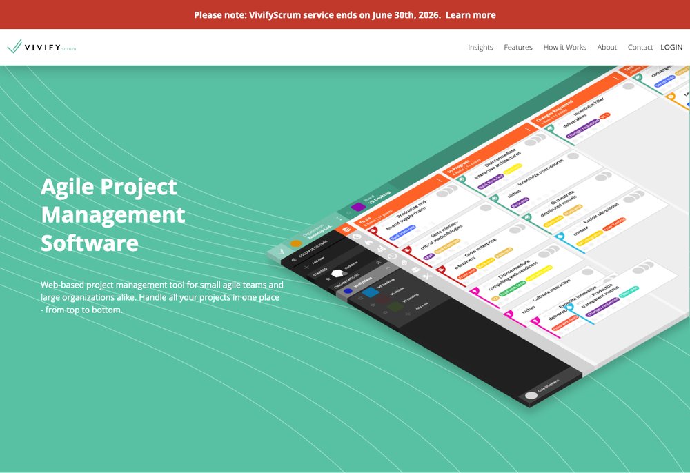 VivifyScrum dedicated scrum and kanban boards