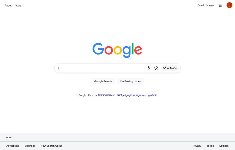 Google search homepage with voice and Sound Search