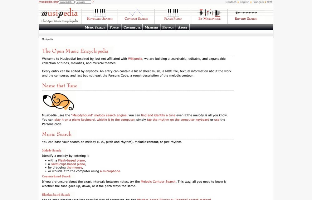 Musipedia melody search engine