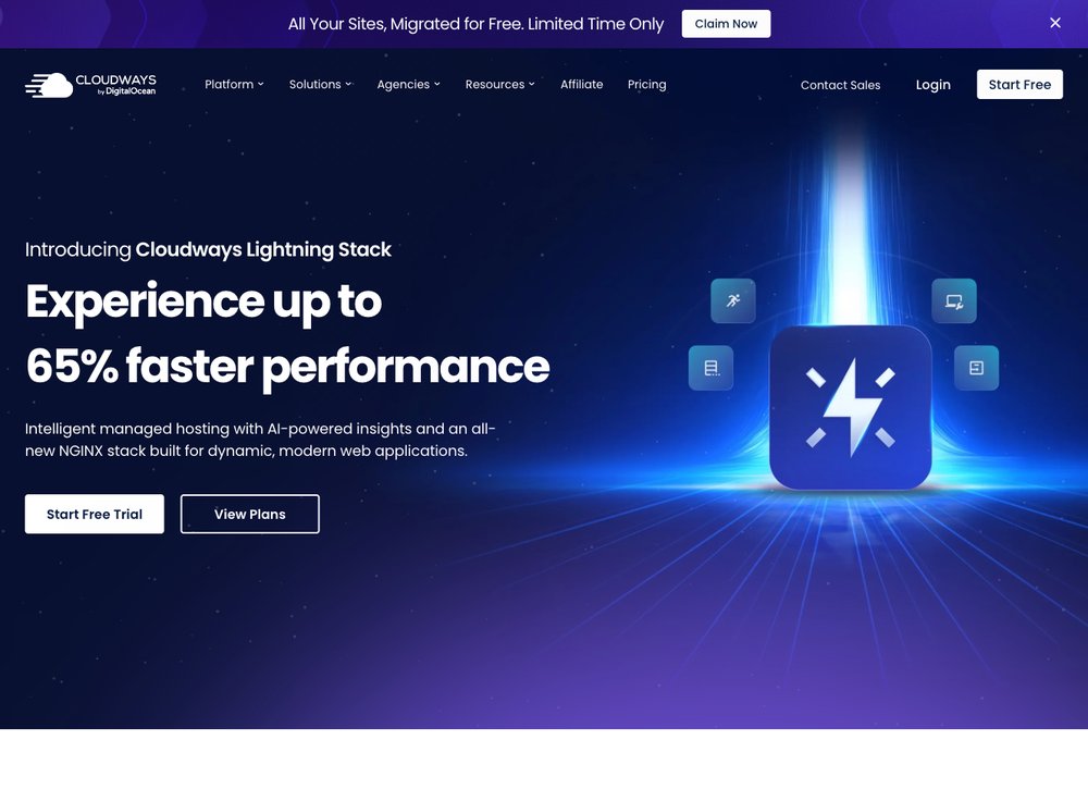 Cloudways web hosting screenshot