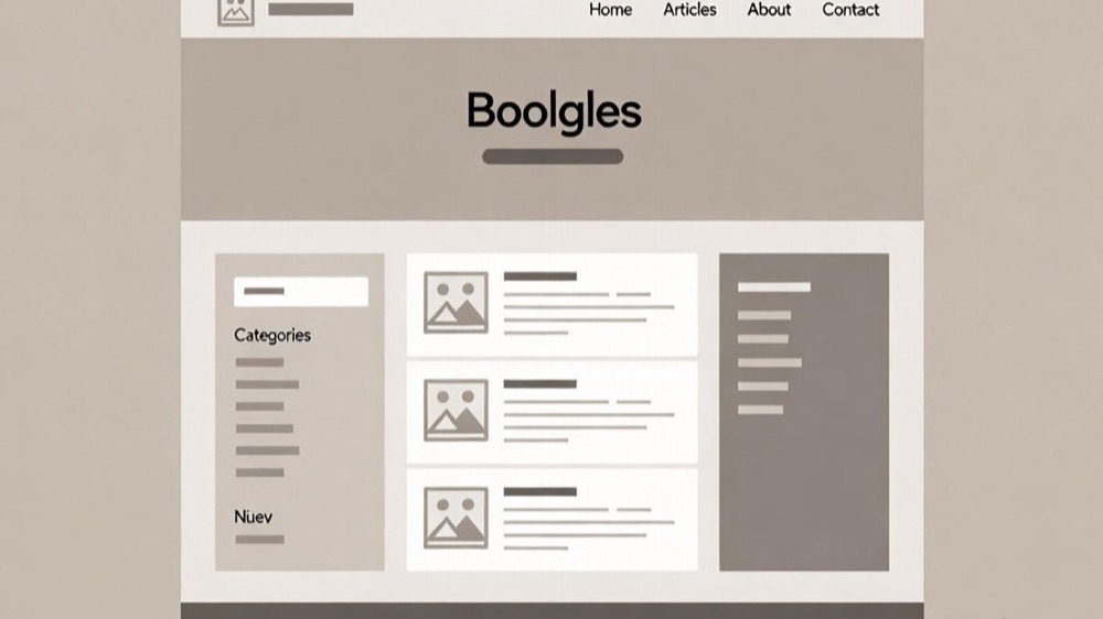 Diagram of a blog page layout and components