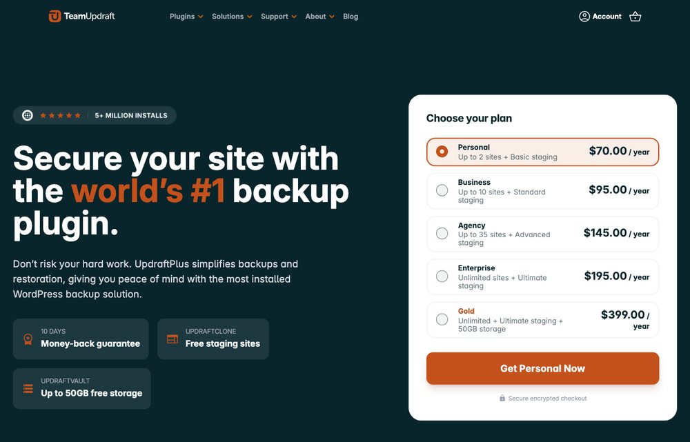 UpdraftPlus screenshot