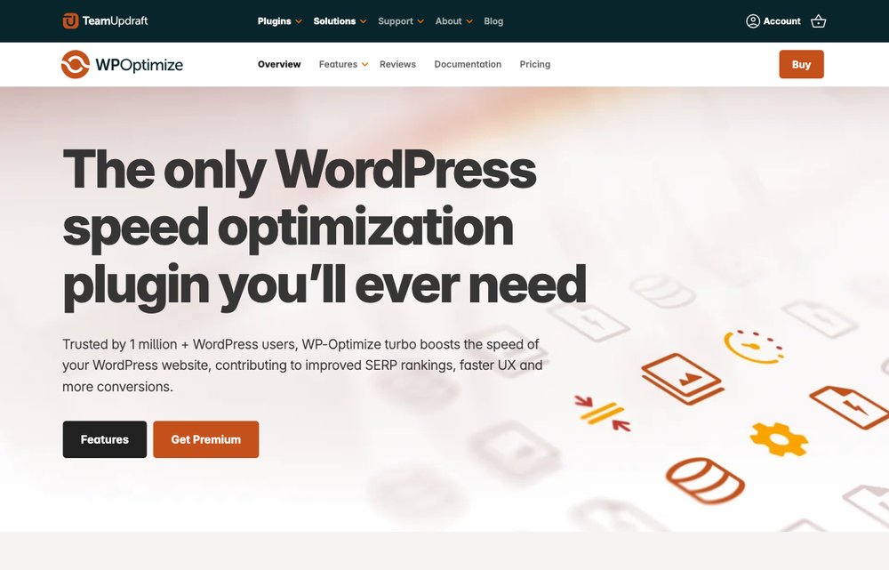 WP-Optimize screenshot
