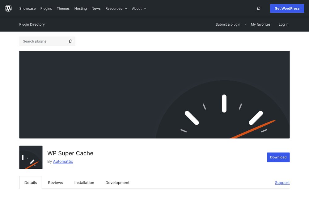 WP Super Cache screenshot