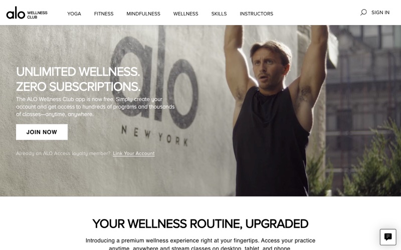 Alo Moves yoga app screenshot