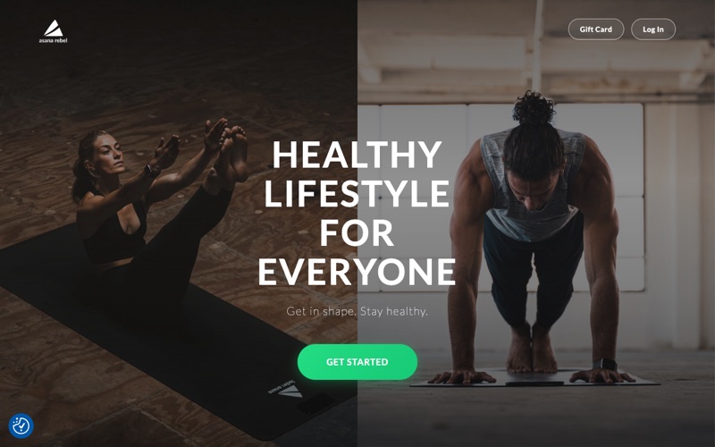 Asana Rebel yoga app screenshot
