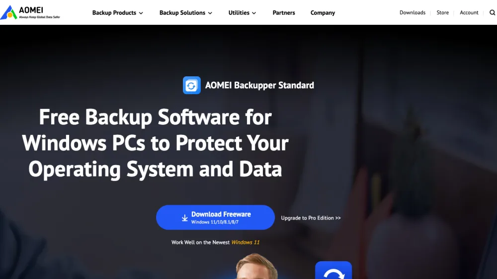 AOMEI Backupper Standard free backup software for Windows