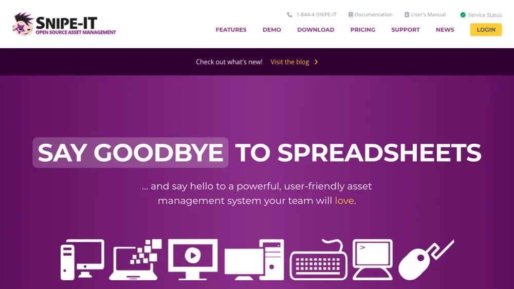 Snipe-IT free open-source IT asset management software