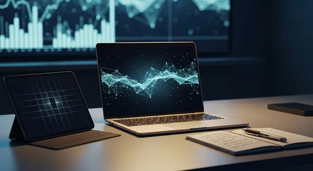 Professional studying CAPM certification materials with laptop, books, and project management charts on modern desk