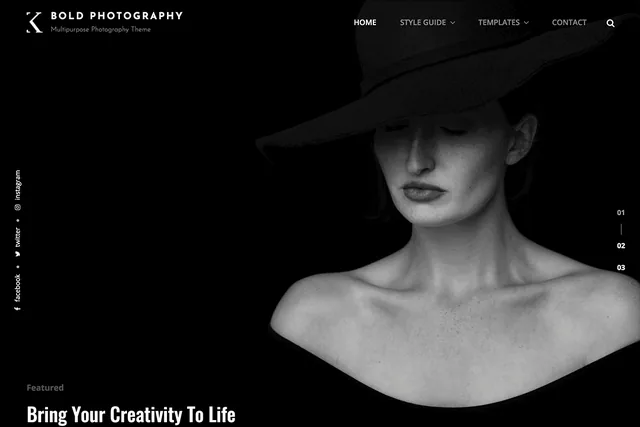 Bold Photography WordPress photography theme screenshot