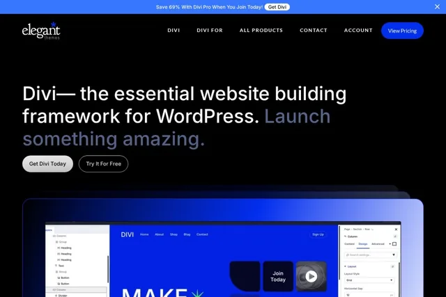 Divi WordPress photography theme screenshot