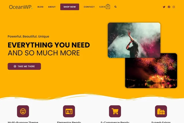 OceanWP WordPress photography theme screenshot
