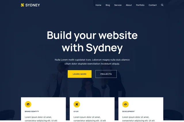Sydney WordPress photography theme screenshot