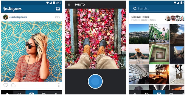Screenshot of Instagram app on android