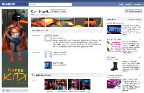 Facebook Profile Page Design