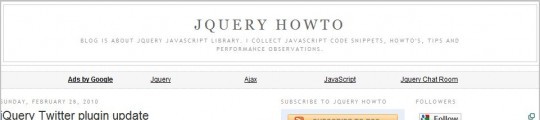 jQuery Tutorial Websites