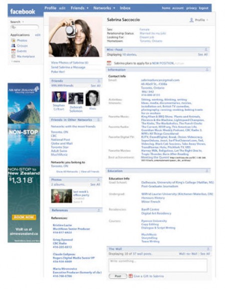 Sabrina Saccocio's Creative Resume