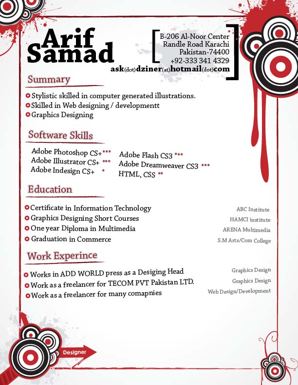 Creative Resume by Askdzigner