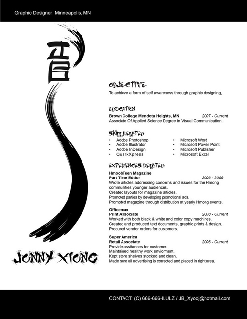 Creative Resume by NoviceXyooj