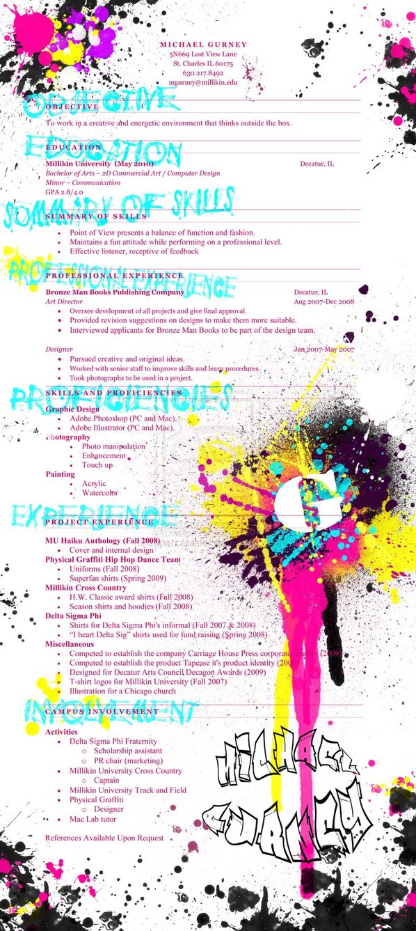 Creative Resume by Supercaliskier