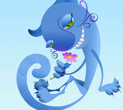 blue cat 35 (More) Adobe Illustrator Cartoon Character Tutorials