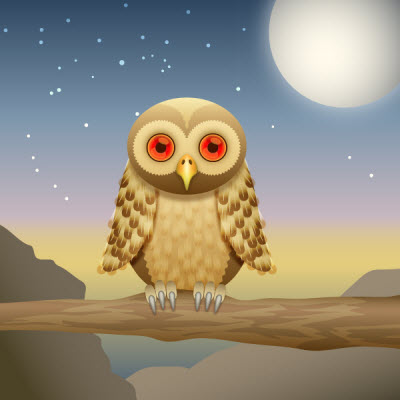 curious owl 35 (More) Adobe Illustrator Cartoon Character Tutorials