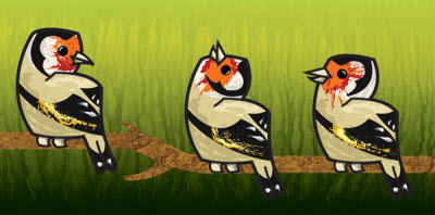textured european goldfinch 35 (More) Adobe Illustrator Cartoon Character Tutorials