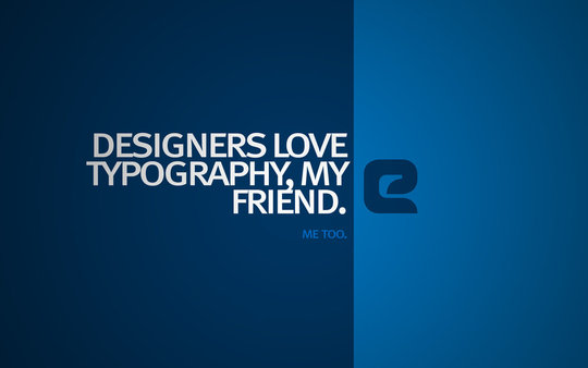 Wallpaper: tom2strobl - Designers love Typography