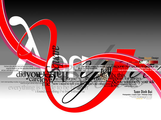 Wallpaper: 3squaredesign - typography flow - threesquare