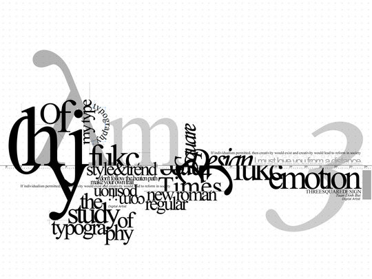 Wallpaper: 3squaredesign - Study of Typography