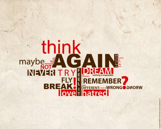 Wallpaper: mushir - Think Again
