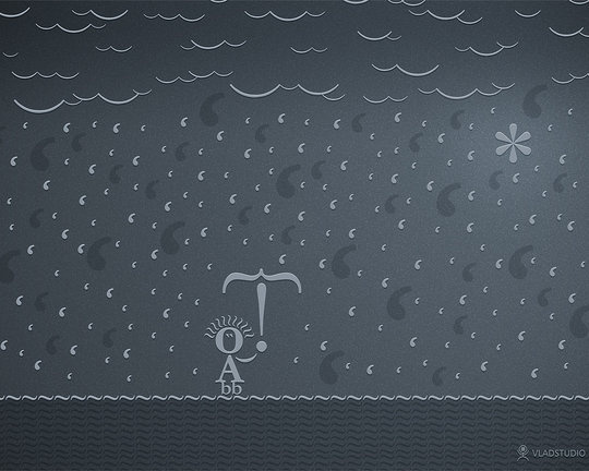 Wallpaper: VladStudio - Typographic Rain