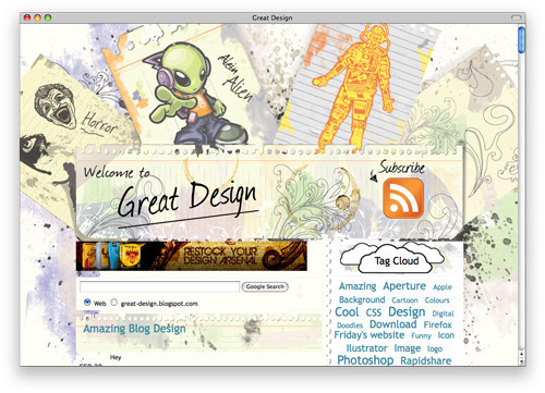 greatdesign 100 Nice and Beautiful Blog Designs
