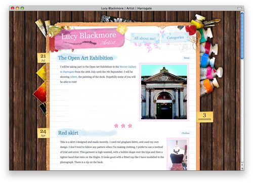 lucy blackmore 100 Nice and Beautiful Blog Designs