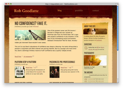 robgoodlatte 100 Nice and Beautiful Blog Designs