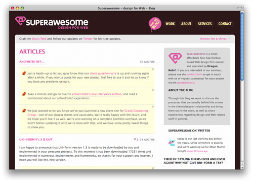 superawesome 100 Nice and Beautiful Blog Designs
