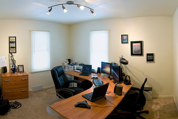 panoramic home office Inspirational Workspace: 60 Awesome Setups