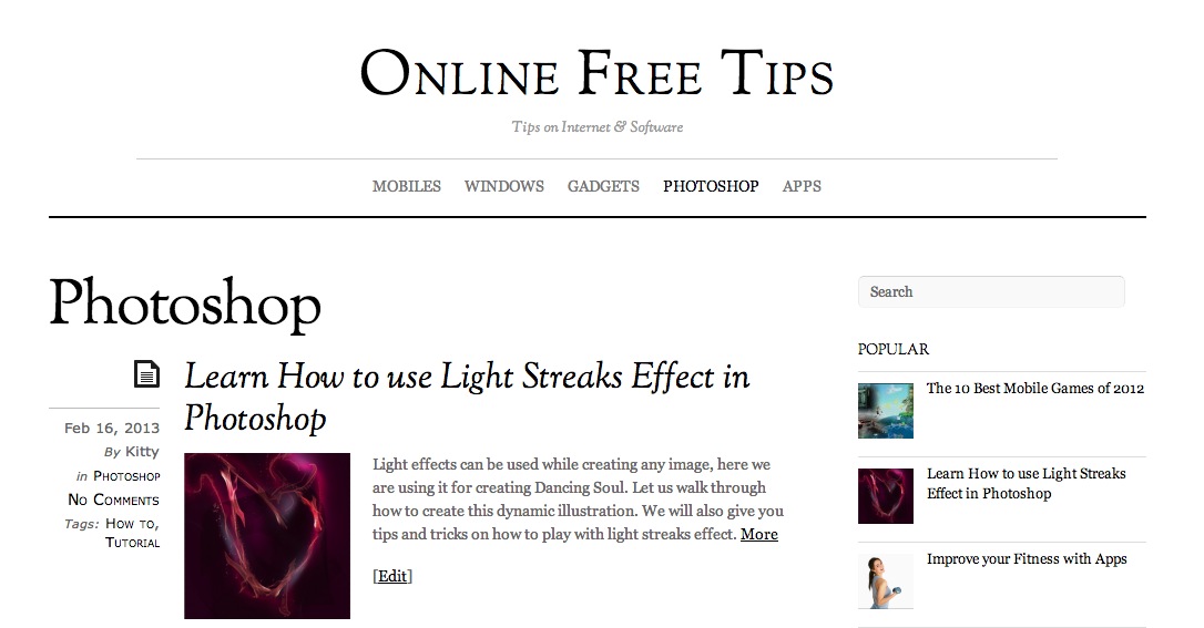 photoshop tutorials on online free tips