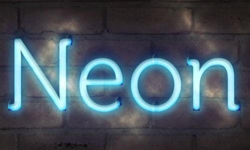 Photoshopping Neon Text 