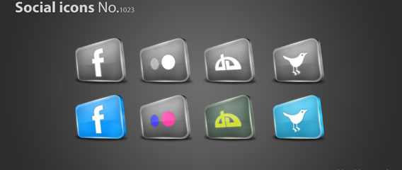 Social icons PSD File