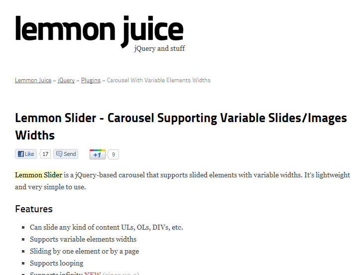 jQuery Carousel Sliders