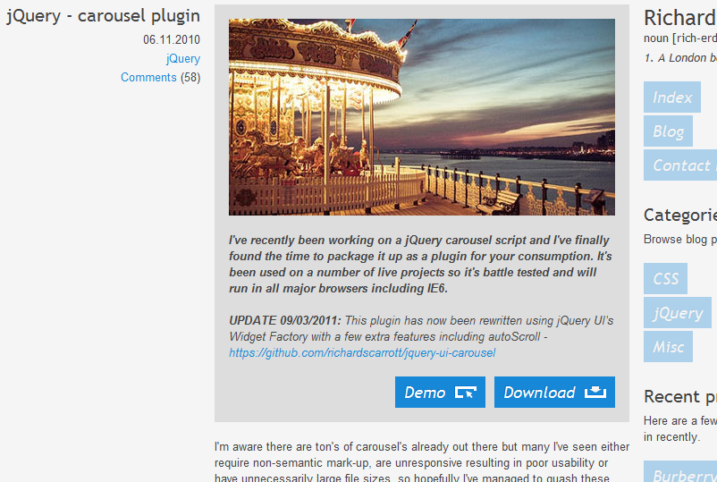 jQuery Carousel Sliders