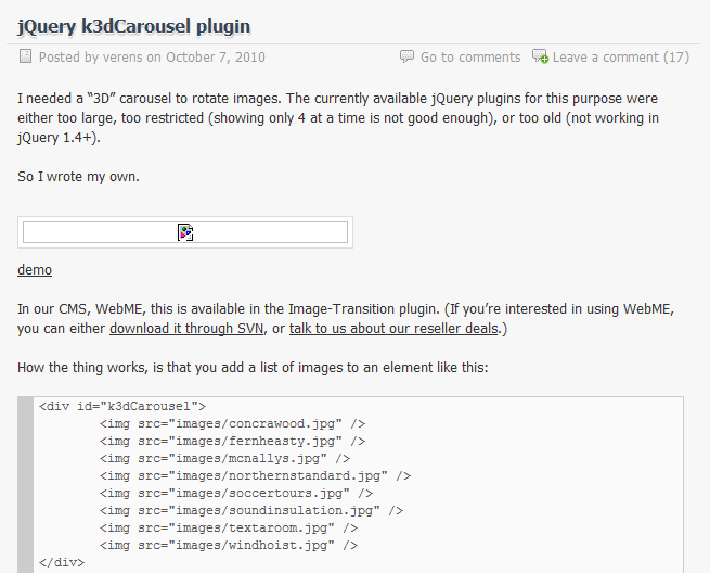 jQuery Carousel Sliders